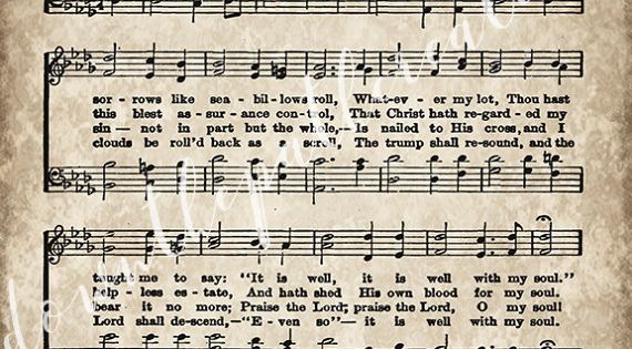 printable lyrics it is well with my soul
