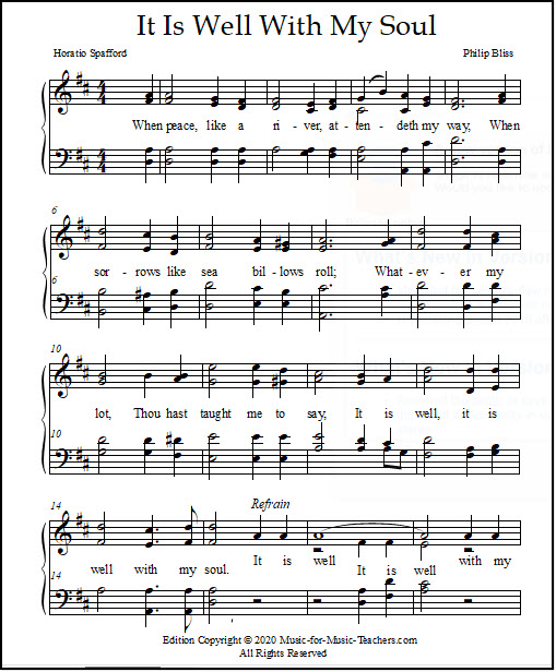 printable lyrics it is well with my soul