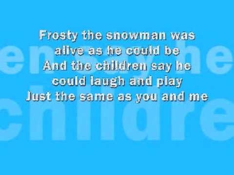 printable lyrics of frosty the snowman