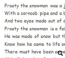 printable lyrics of frosty the snowman