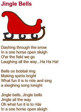 printable lyrics of jingle bells