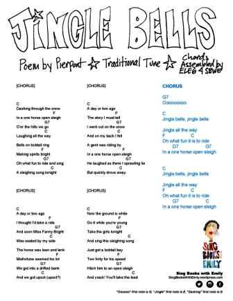 Jingle Bells for Sing Books with Emily in the Key of C | Sing ...