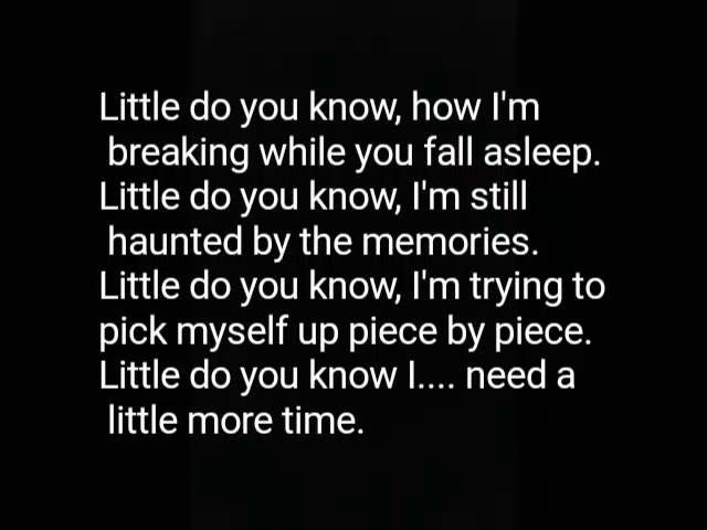 printable lyrics of little do you know