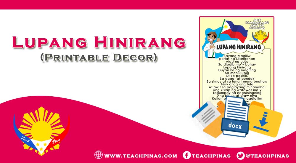 printable lyrics of lupang hinirang