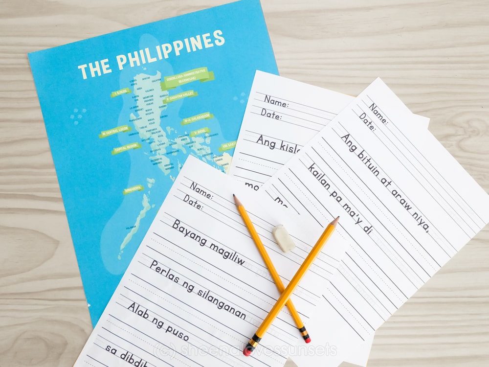 Lupang Hinirang Copywork: FREE Printable Handwriting Sheets in ...