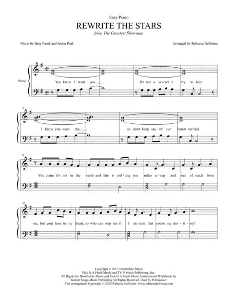 printable lyrics rewrite the stars