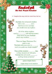 printable lyrics rudolph the red nosed reindeer