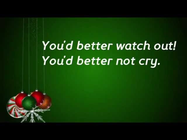 printable lyrics santa claus coming town