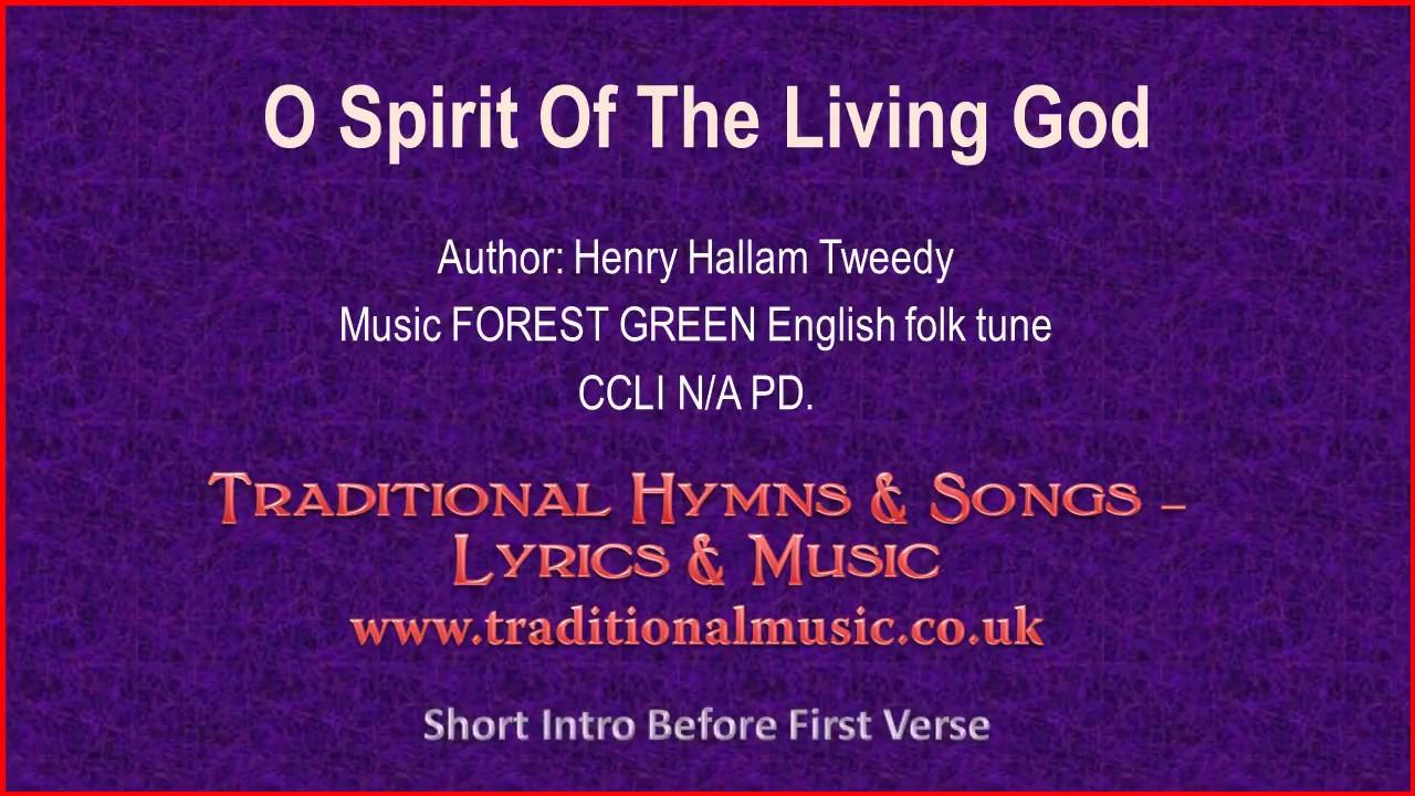 printable lyrics spirit of the living god