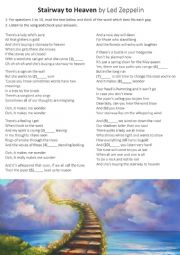 printable lyrics stairway to heaven