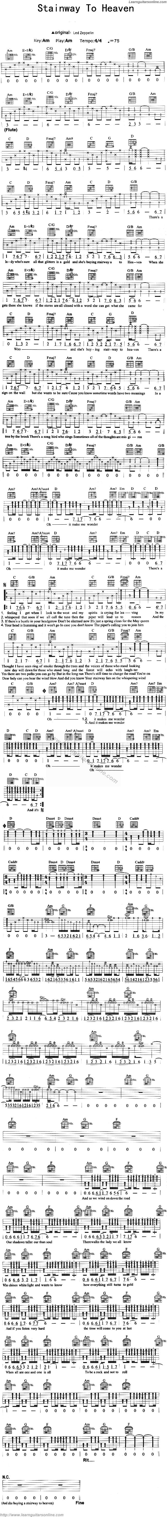 printable lyrics stairway to heaven
