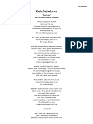 printable lyrics this is me