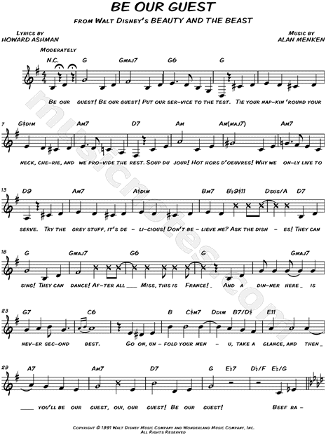 printable lyrics to be our guest