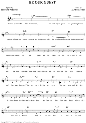printable lyrics to be our guest