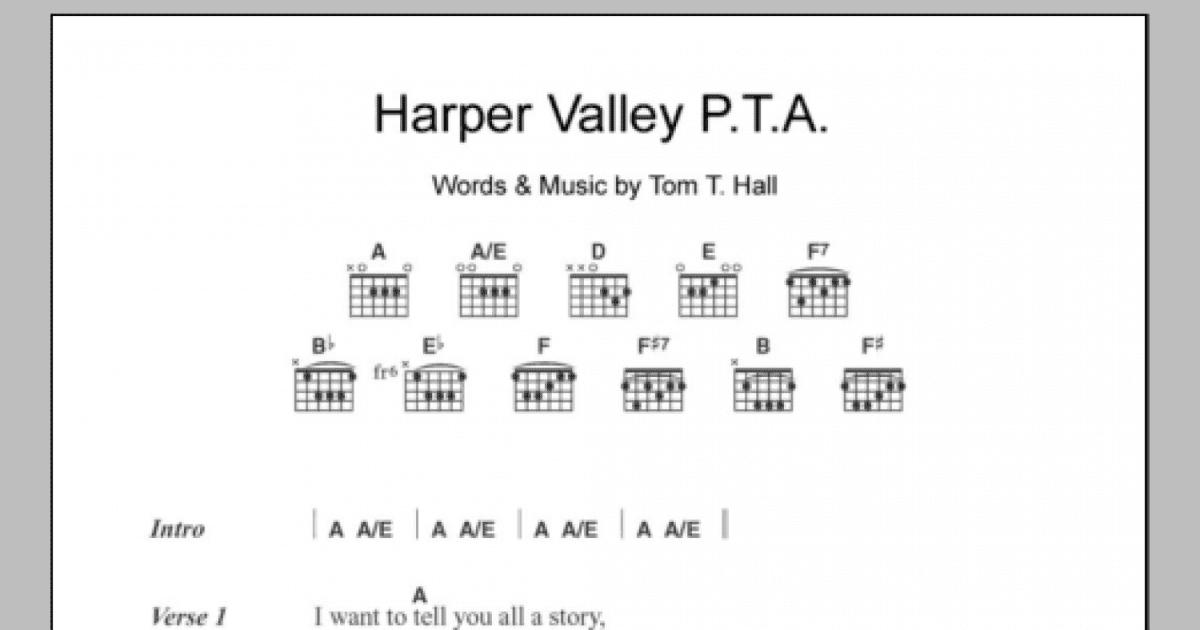 printable lyrics to harper valley pta