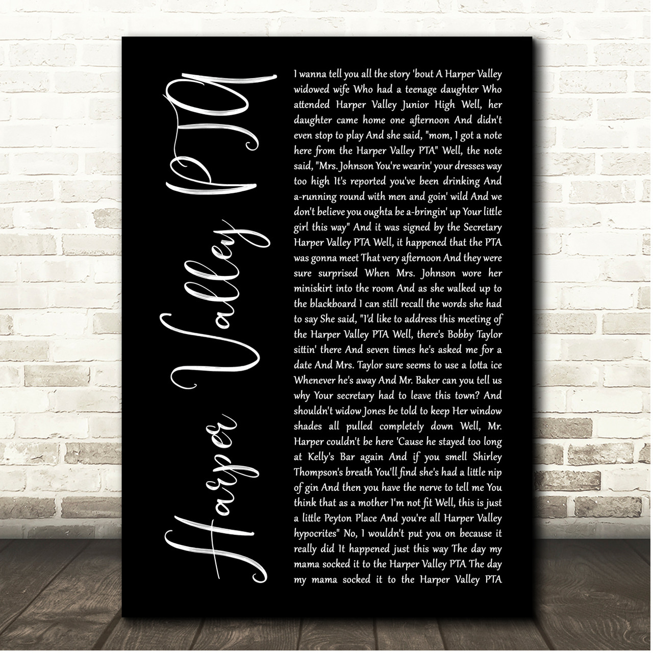 printable lyrics to harper valley pta