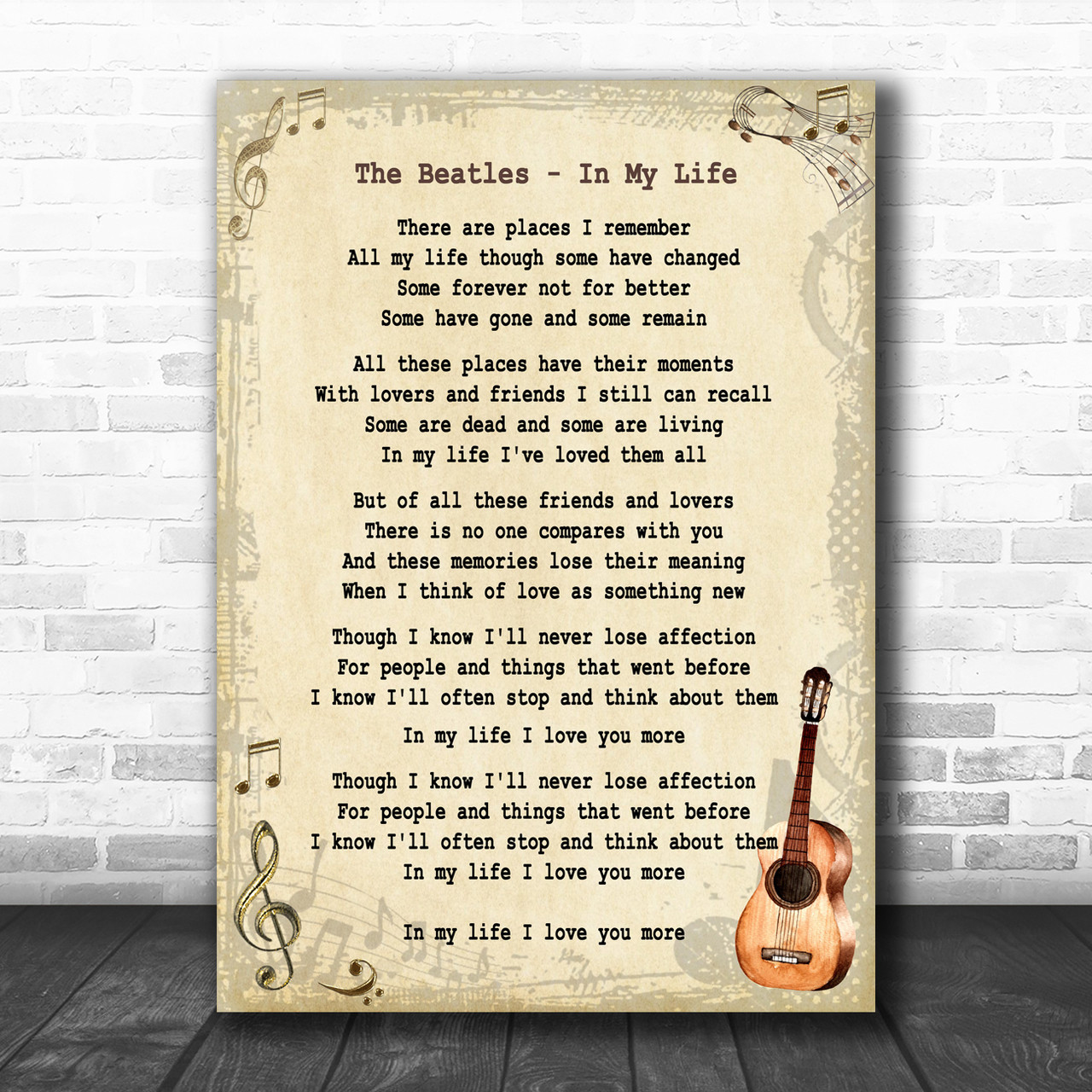 printable lyrics to in my life by the beatles