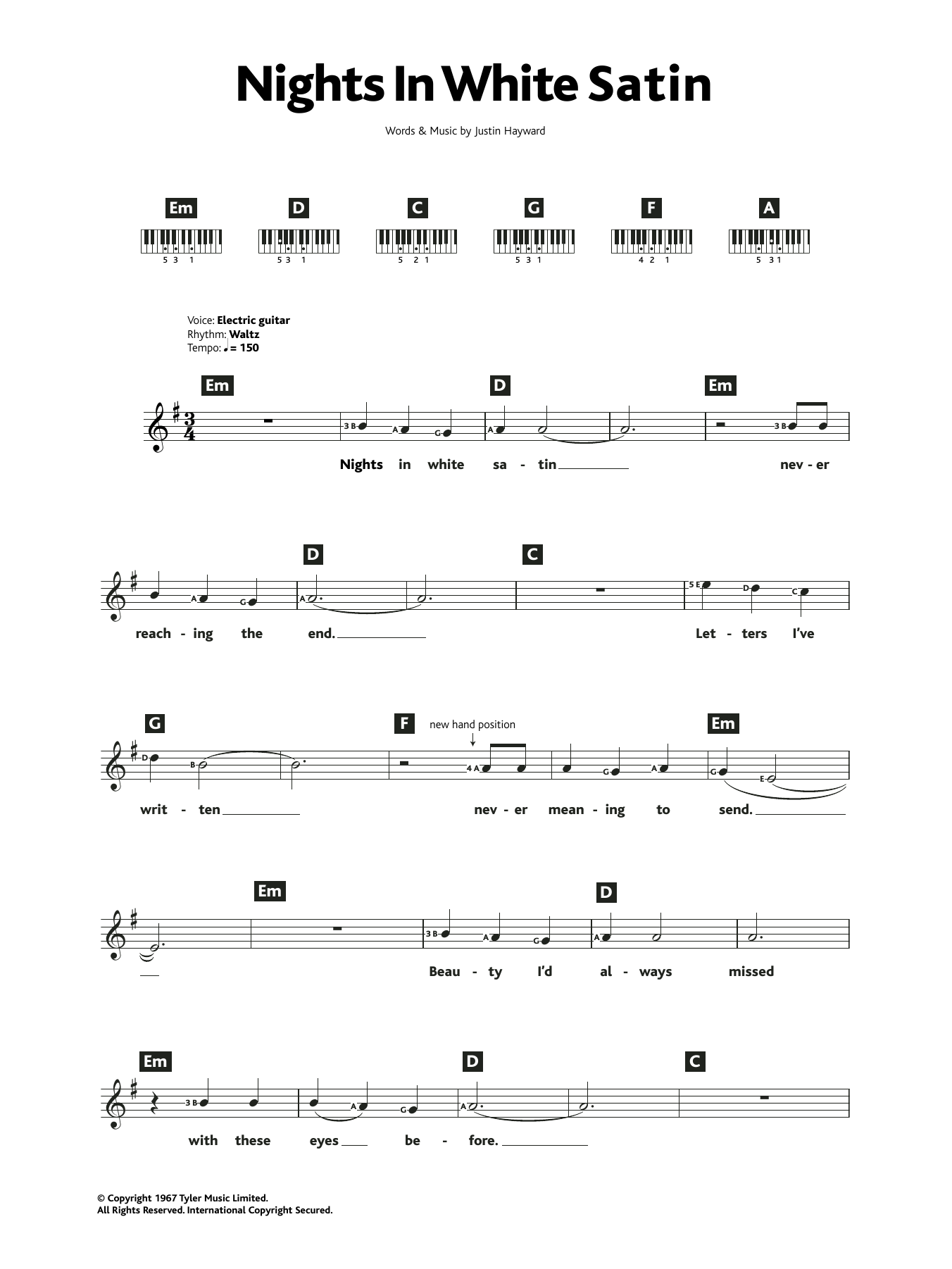 printable lyrics to nights in white satin