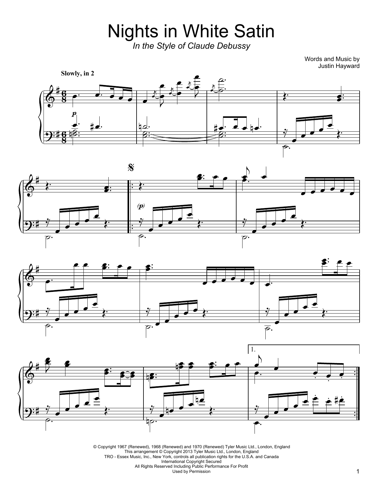 printable lyrics to nights in white satin