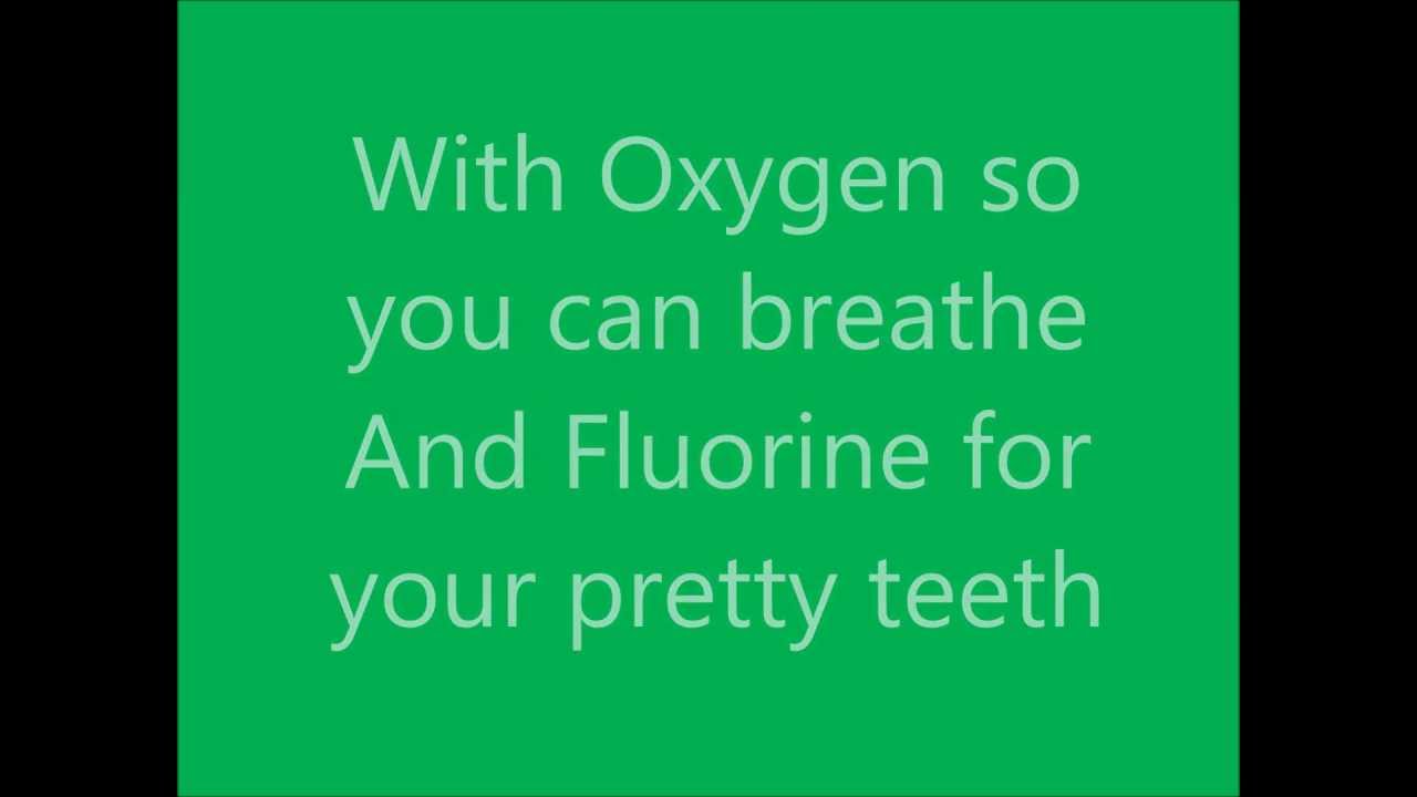 The Periodic Table Song Lyrics (In Order)