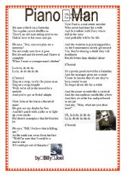 printable lyrics to piano man