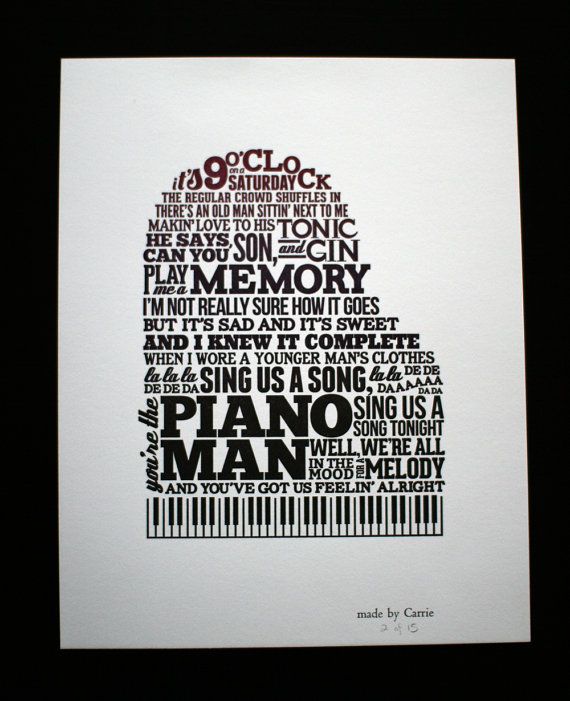 printable lyrics to piano man
