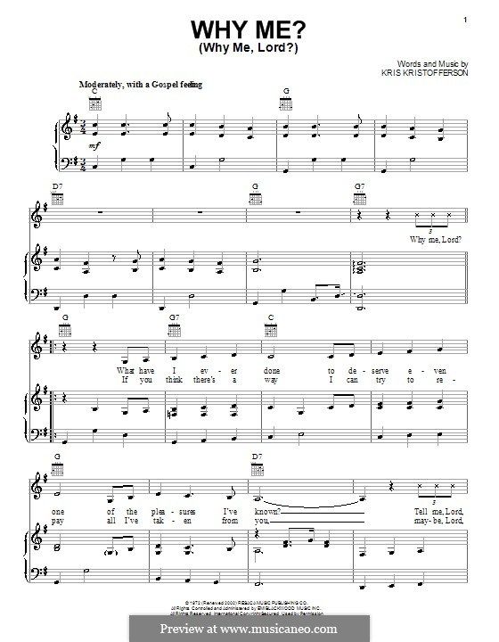 printable lyrics to why me lord