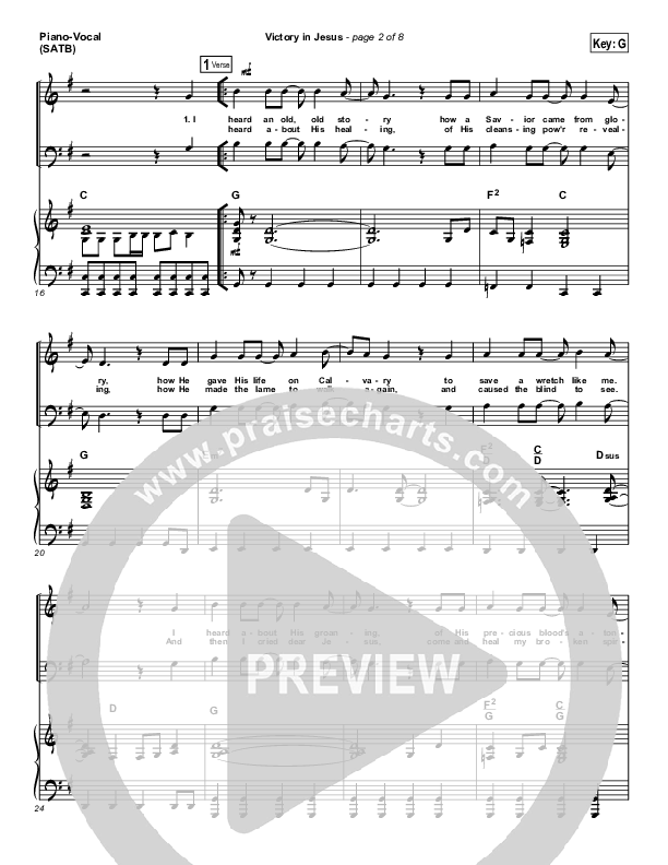 printable lyrics victory in jesus