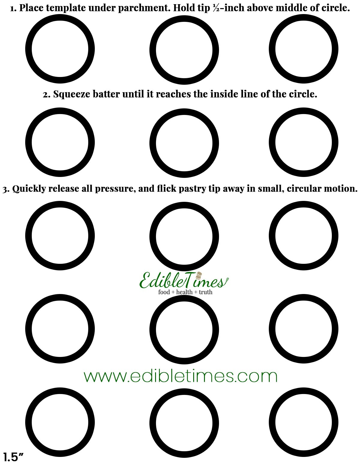 A One-Stop, Free Shop for Macaron Templates | Edible Times