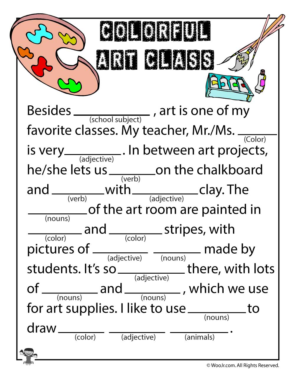 printable mad libs about teachers