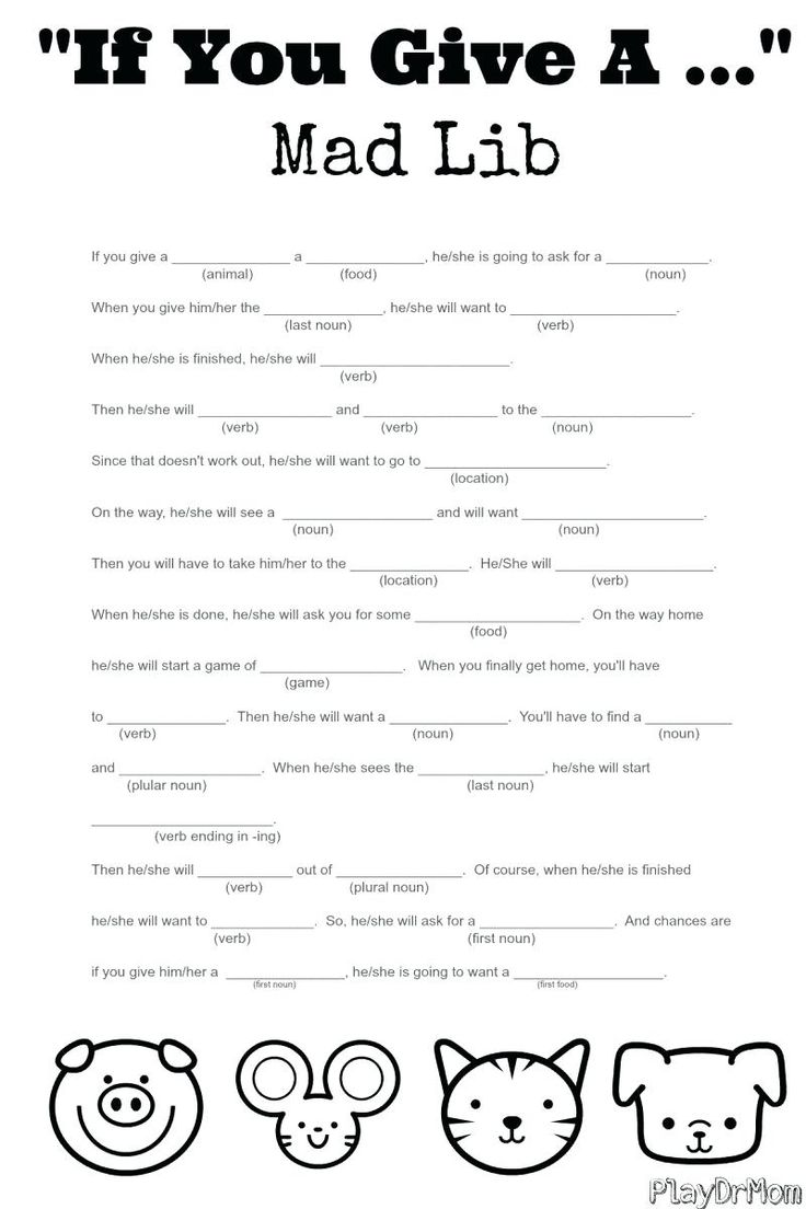 printable mad libs for 5th grade