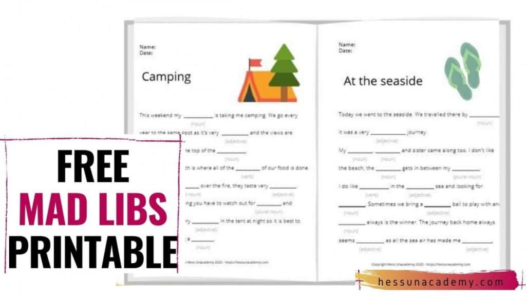 printable mad libs for 5th grade