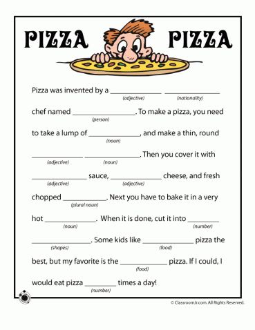 printable mad libs for 5th grade