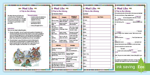 printable mad libs for esl students