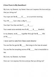 Mad libs worksheets