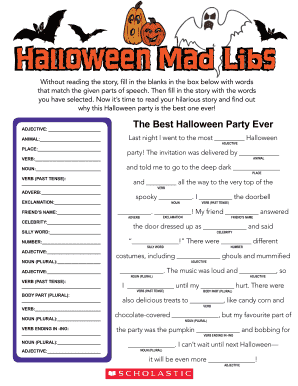 printable mad libs online