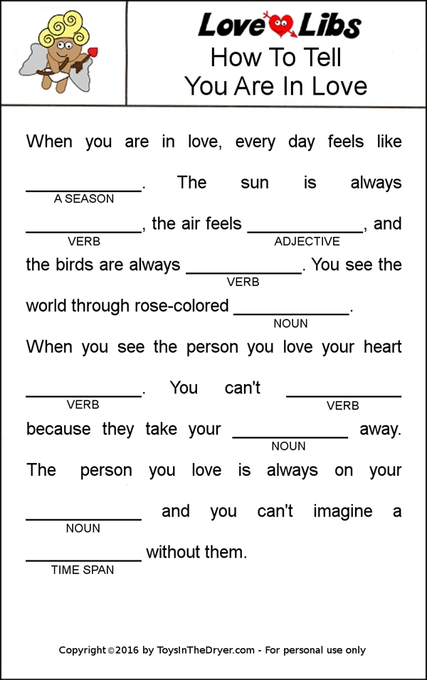 Printables - Mad Libs
