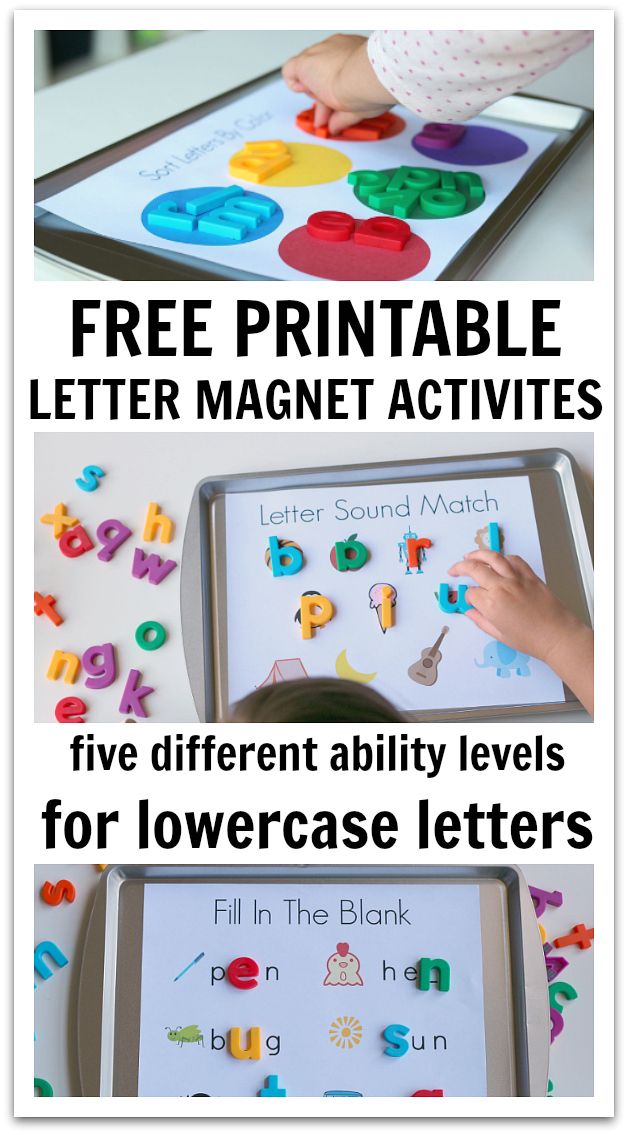 5 Ways To Use Magnetic Letters &  Free Printables