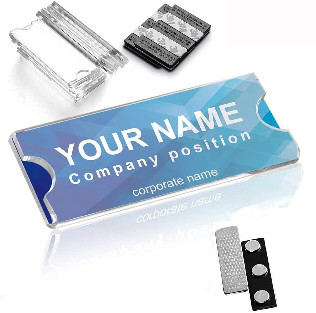 Amazon.com : Magnetic Name Tags Kit, Magnetic Badge Holders w/ 3 ...