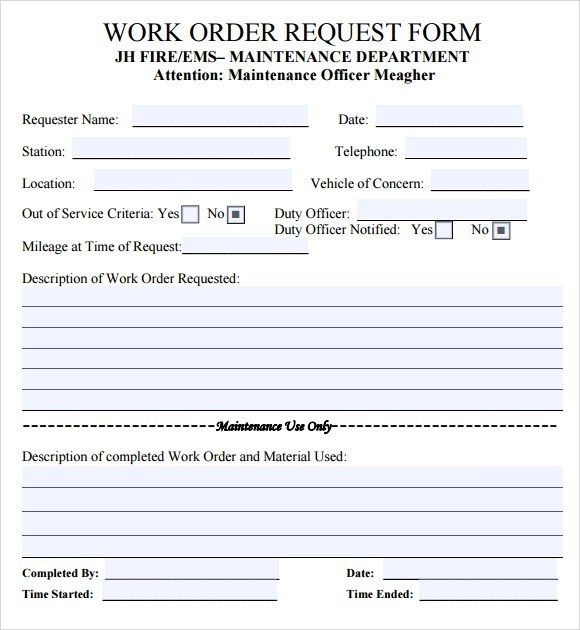 40+ Work Order Template Free Download [WORD, EXCEL, PDF]