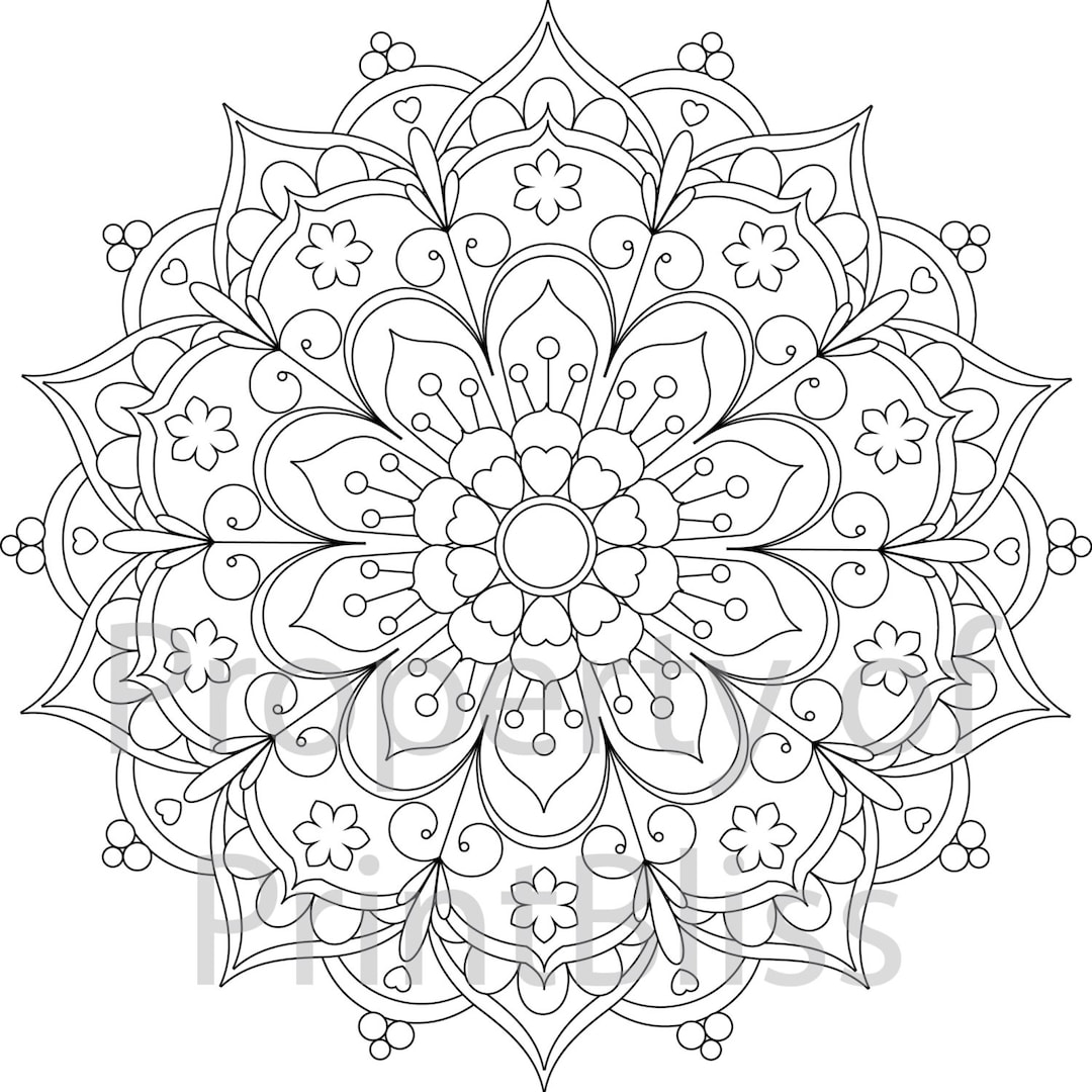 printable mandalas flowers