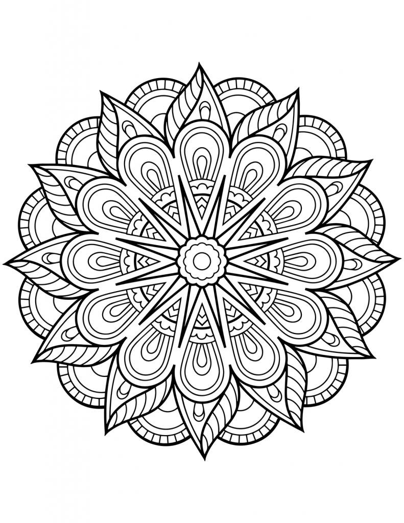 printable mandalas flowers