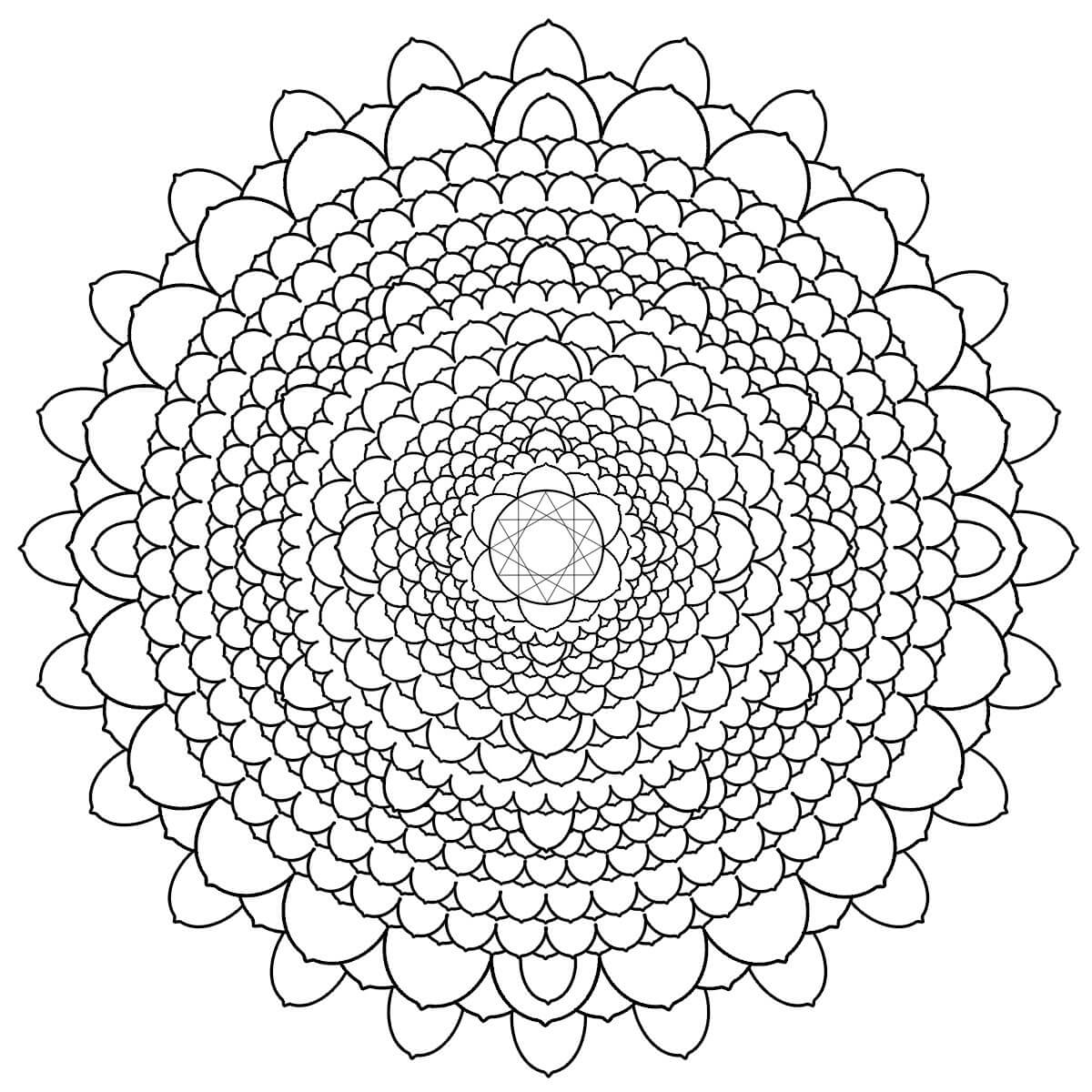 Flower Mandala Coloring Pages - Printable Coloring Pages