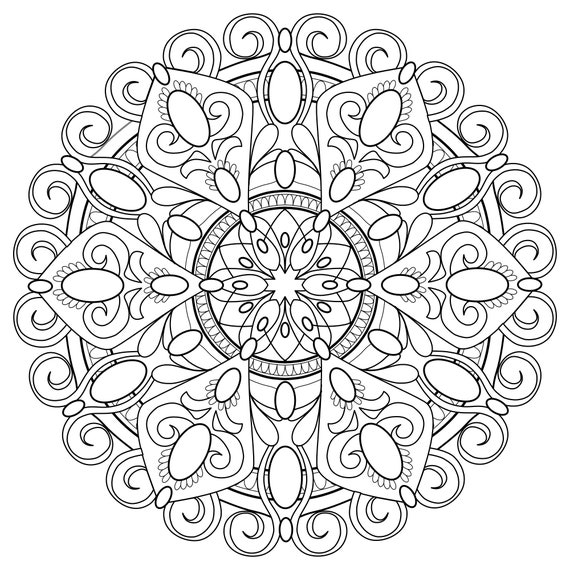 Mandala Madness Coloring Book No.4 5 Printable PDF Coloring Pages ...
