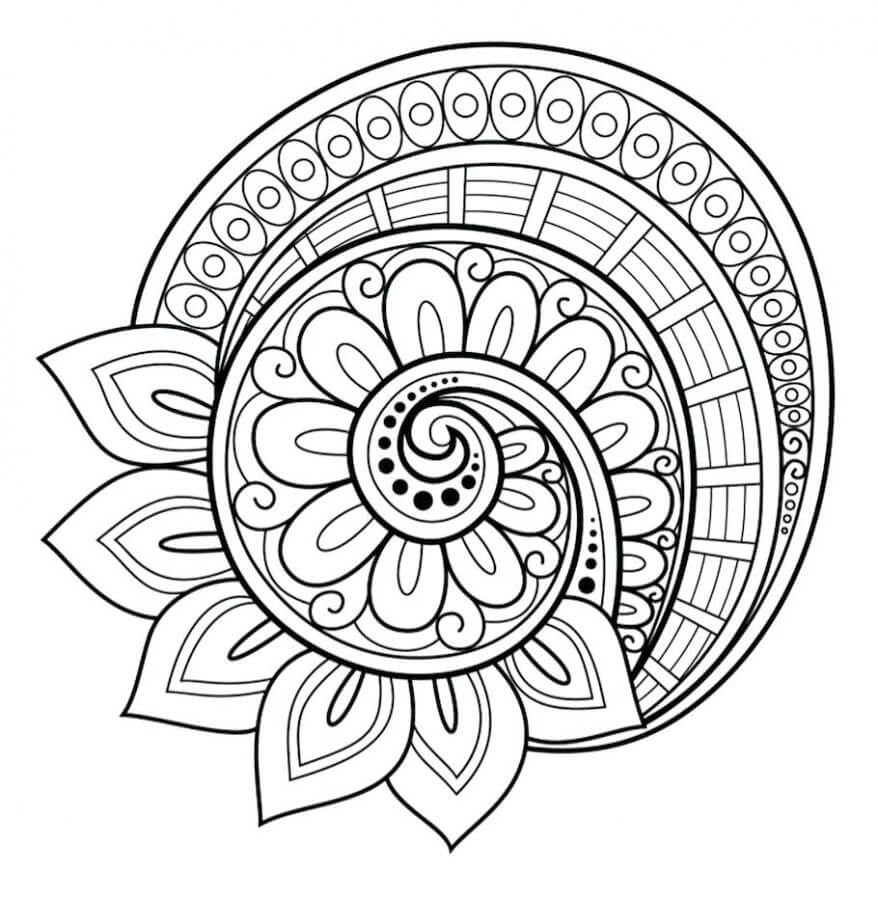 Flower Mandala Coloring Pages - Printable Coloring Pages