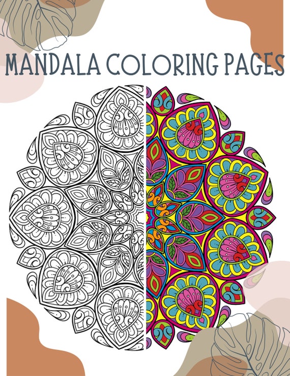 24 Mandala Coloring Pages Digital Download Adult Coloring Page ...