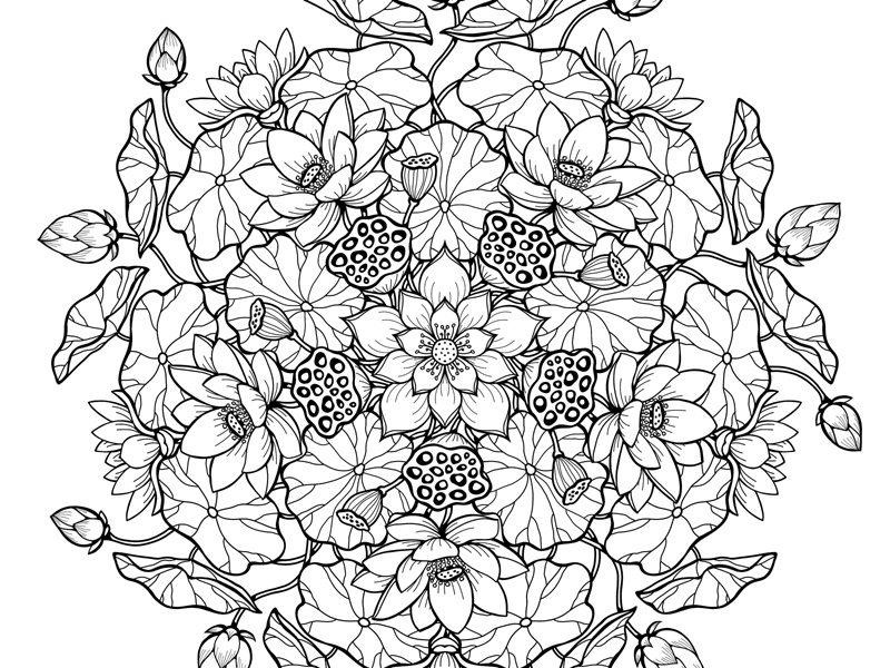 Lotus Mandala Printable Coloring Page - Freebie Supply