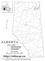 Alberta Outline Map
