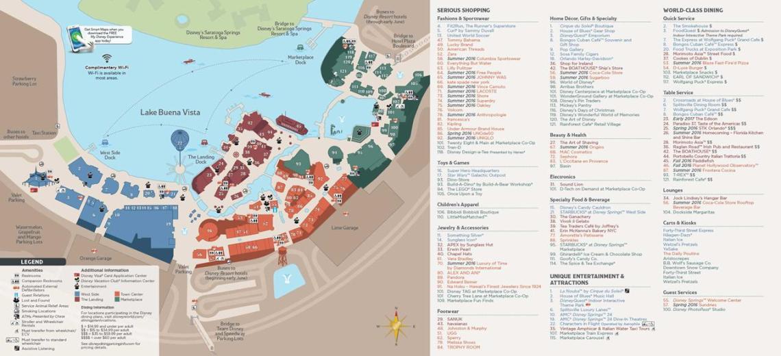 Disney Springs Map: Walt Disney World - Disney Dream Co