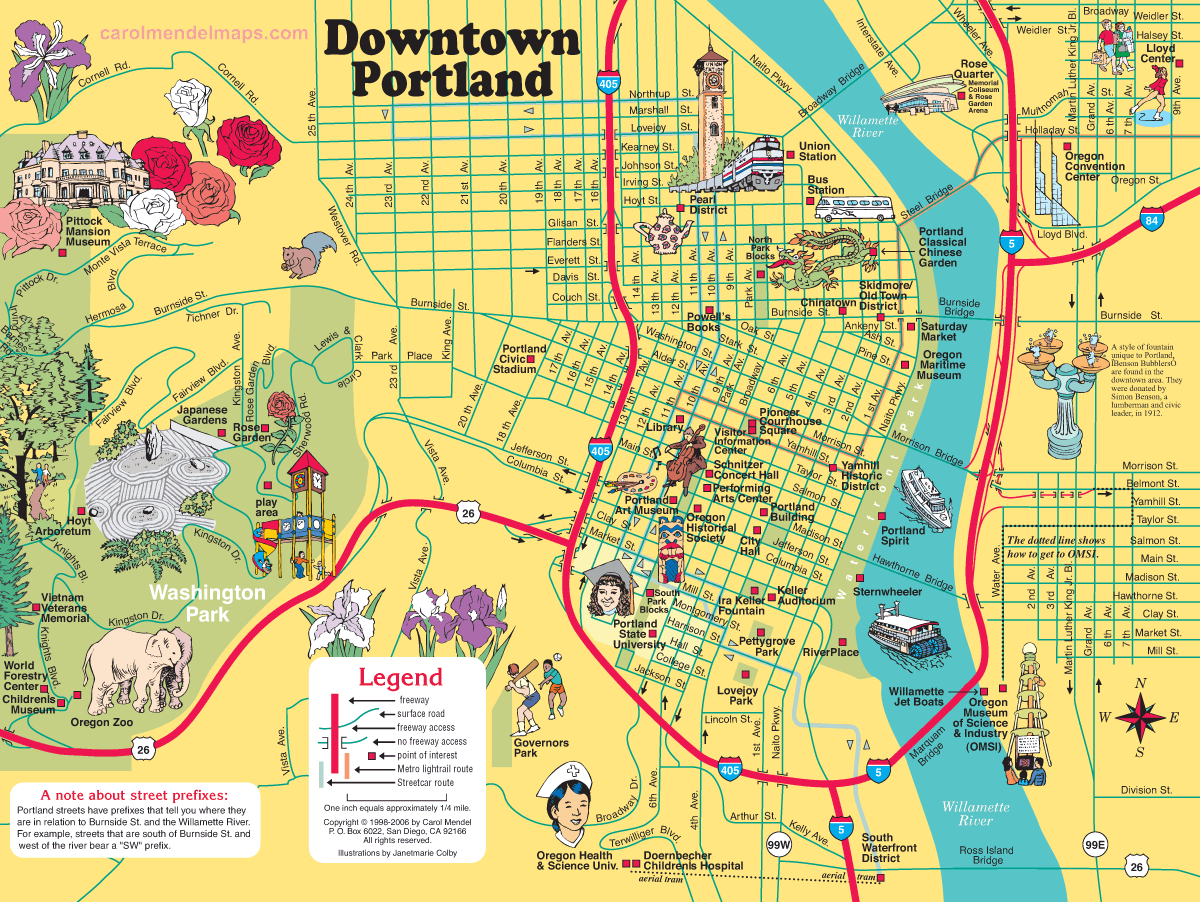 printable map downtown portland